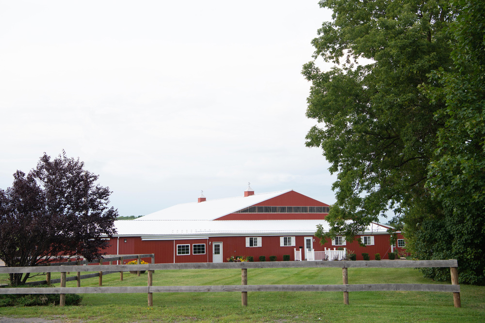View of barn from parking lot