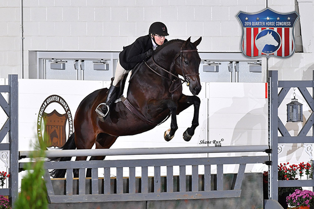 Virginia Beaton and Classic Circle compete at the 2019 Quarter Horse Congress